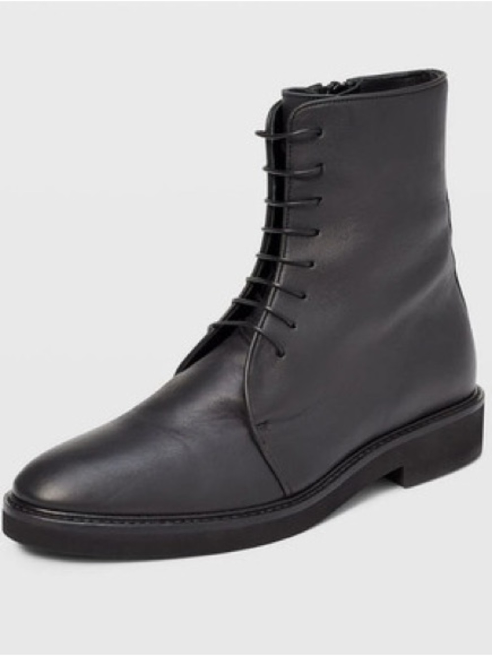 Club Monaco Isaiah Women’s Black Leather Lace-Up Boots